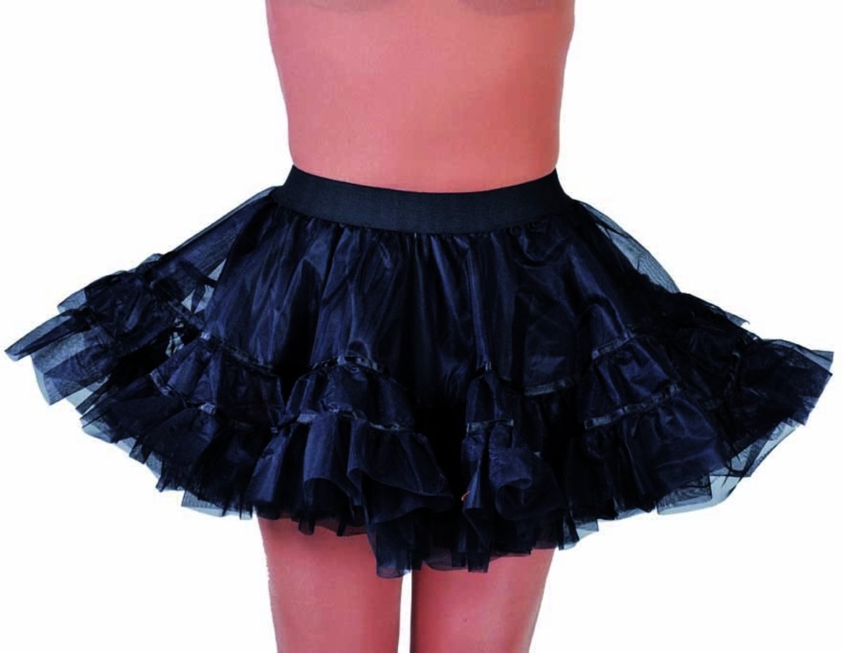 Black Swan Kostuum | Rockabilly Petticoat Zwart Vrouw | Medium | Carnaval kostuum | Verkleedkleding